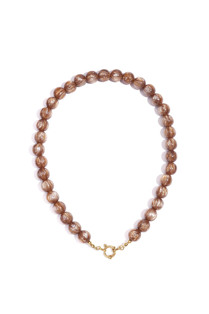 Chic Resin & Stainless Steel Beaded Necklace