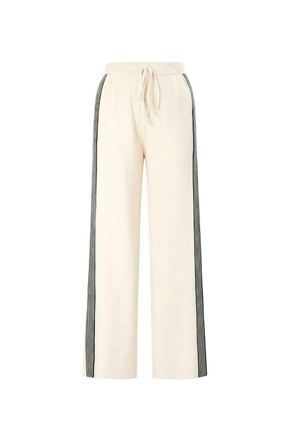 gebreide broek met strepen