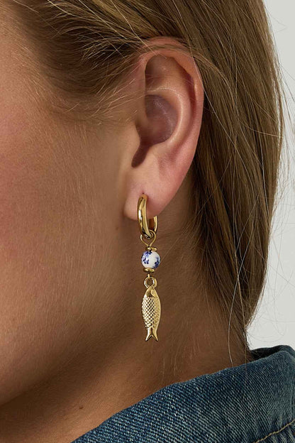Stainless Steel Dangle Earrings fish Casual Holiday/Beach Simple Series Women's jewelry