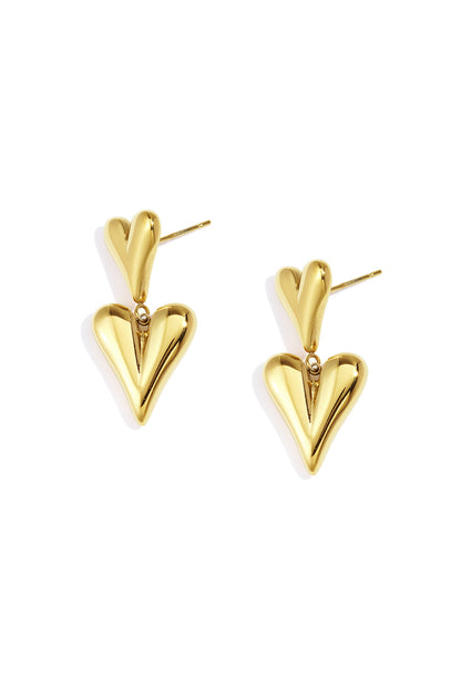 Stylish Heart Drop Earrings for Everyday Glam