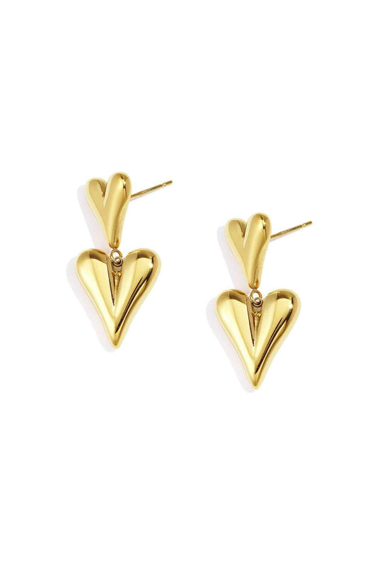 Stylish Heart Drop Earrings for Everyday Glam