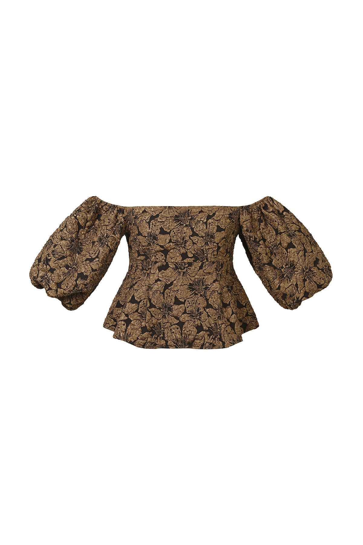 pof mouw top met textuur