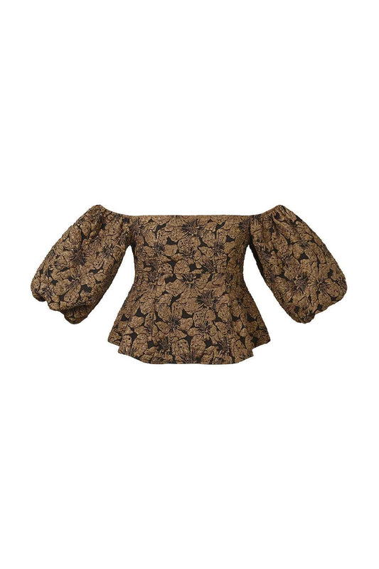 pof mouw top met textuur