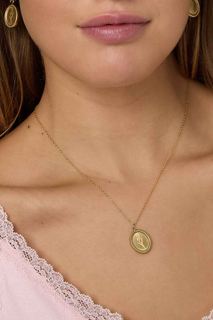 Tulip Blossom Stainless Steel Necklace