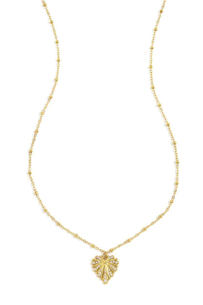 Elegant Heart Pendant Necklace for Women - Silver & Gold