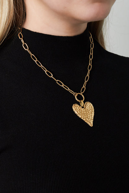 Elegant 14K Gold Plated Heart Necklace