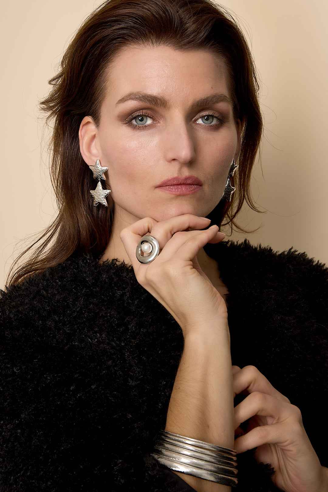 Stainless Steel Drop Earrings Star Casual Daily Simple Series Women's jewelry
