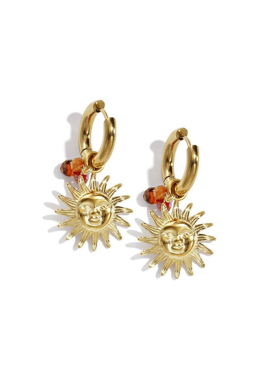 Elegant Gold & Coffee Brown Drop Earrings for All Occasions