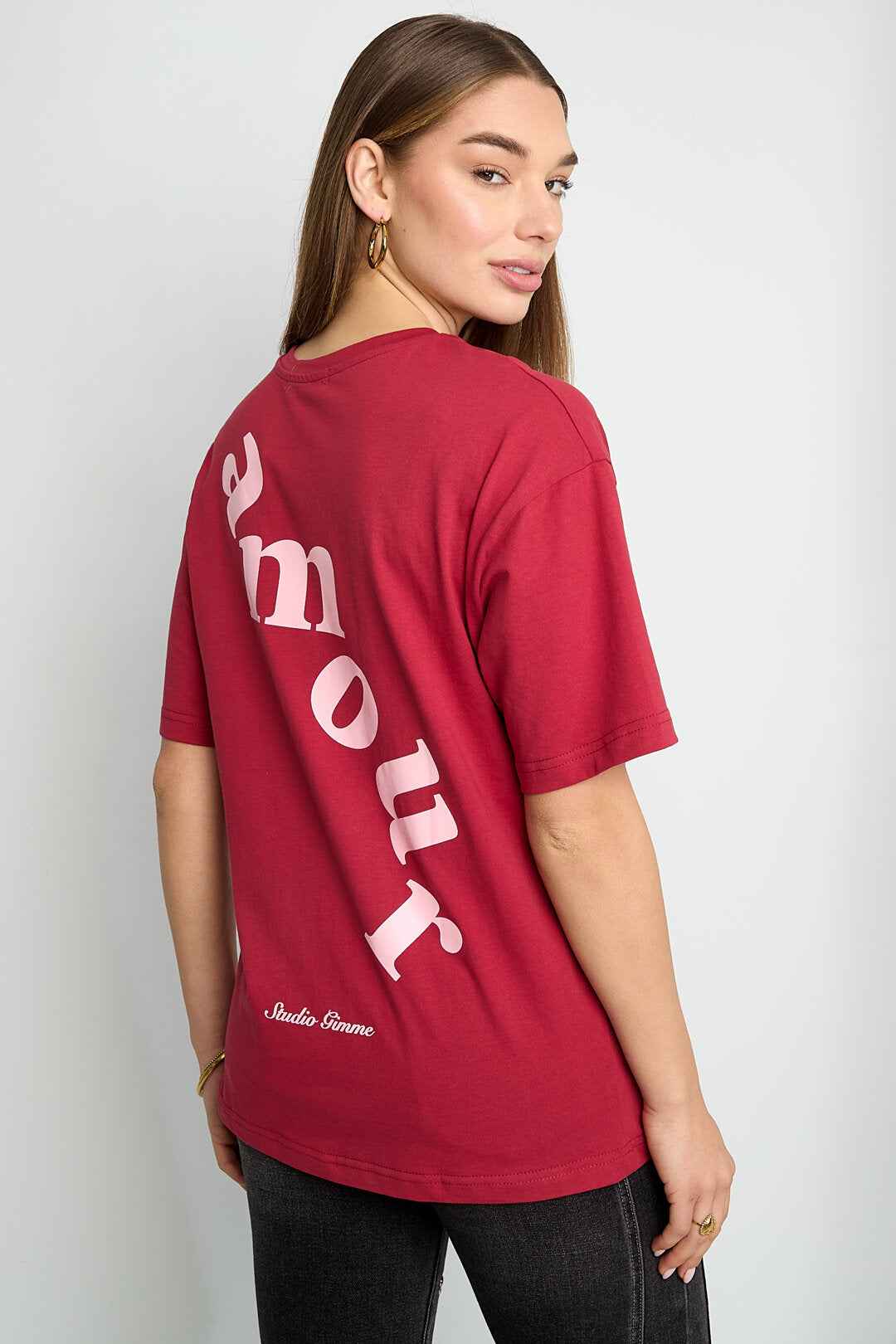 Gimme All Fit Casual Cotton T-Shirt in Orange & Red
