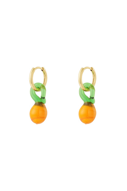 Elegant Orange Drop Earrings for Spring/Summer