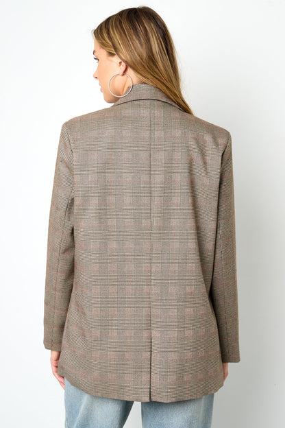 Elegant Checkered Ladies' Suit Set for Fall/Winter