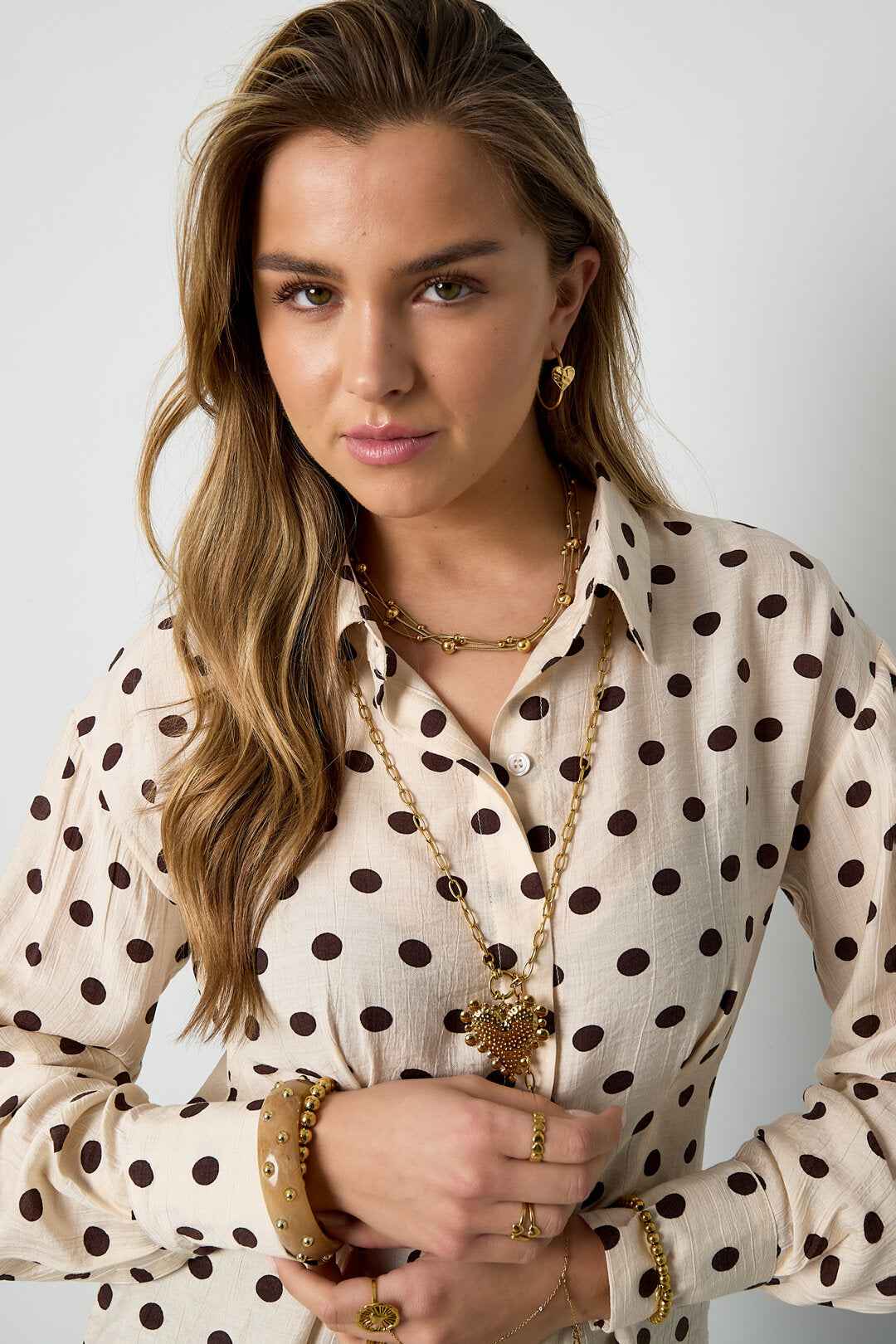 Ketting met lagen en polkadots