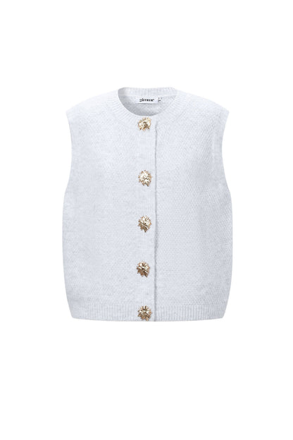 Gebreide Polyestervezel Vrouwen Gebreide Vest Casual Solide Kleur