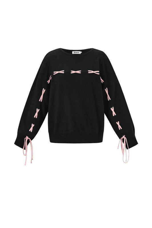 Soft Viscose Knit Sweater for Fall/Winter in Pink, Navy & Black