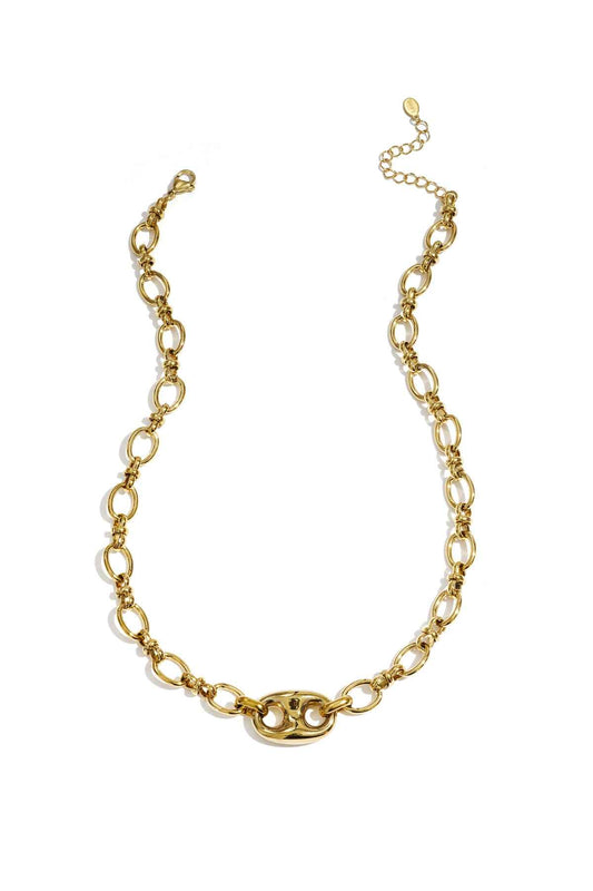 Necklace with button detail