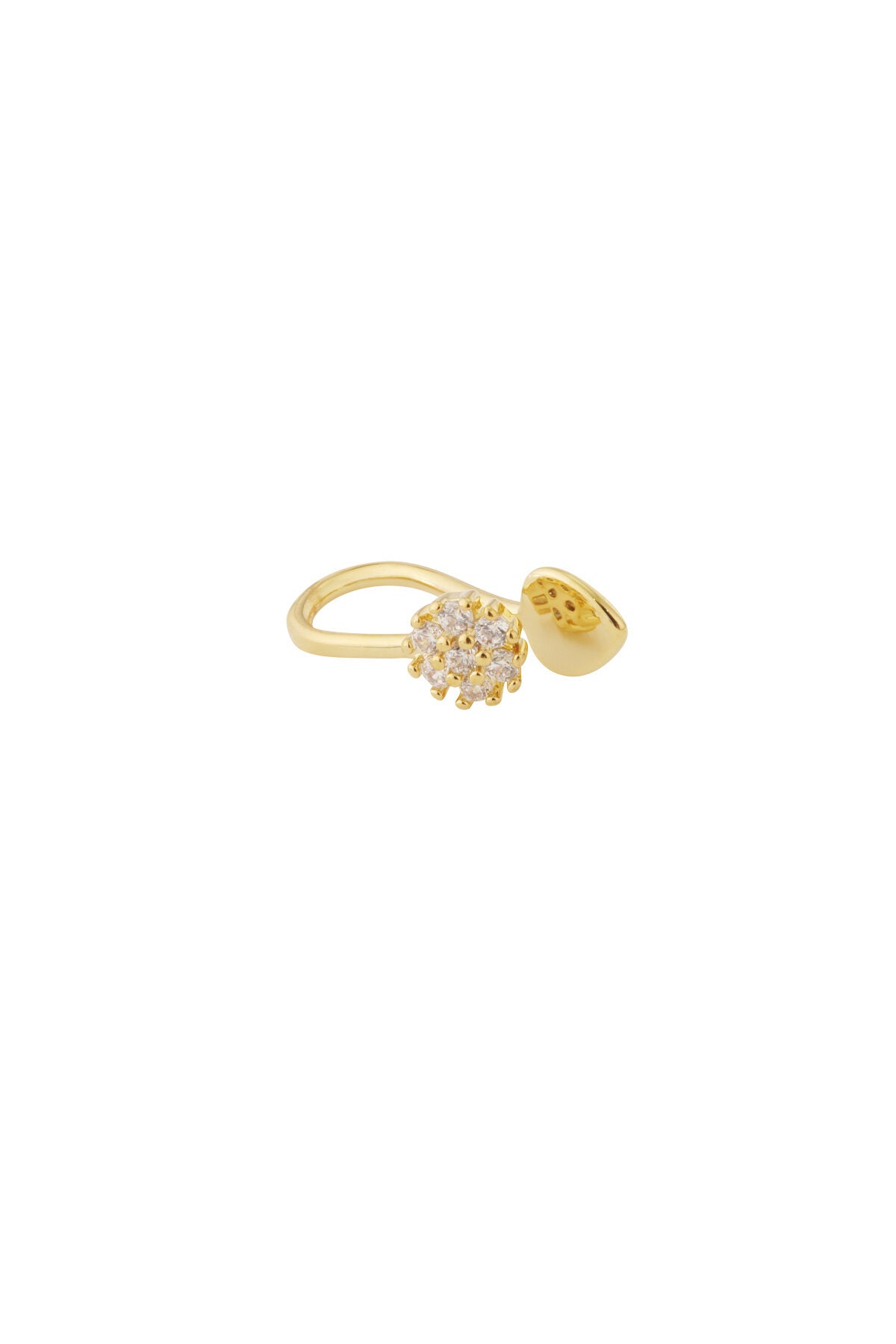 Elegant Silver & Gold Flower Ear Cuffs for All