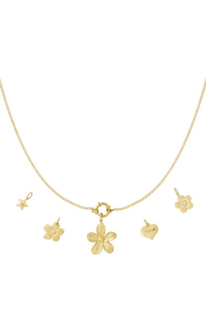 14K Gold Plated Flower Pendant Necklace for Spring/Summer