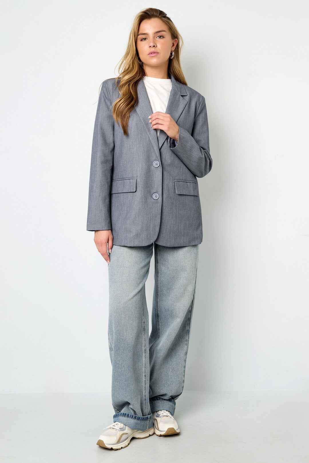 Elegant Khaki & Grey Woven Ladies' Suit Set for Fall/Winter