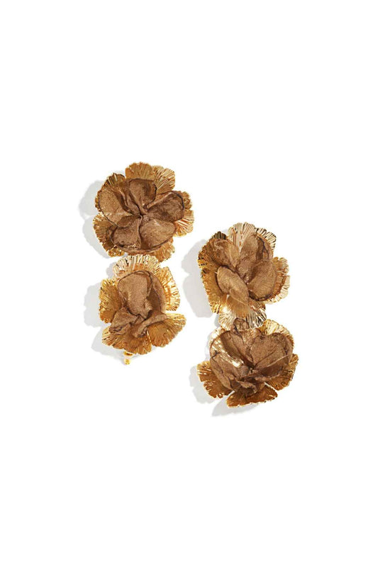 Luxurious Crimson & Dark Brown Drop Earrings for Women