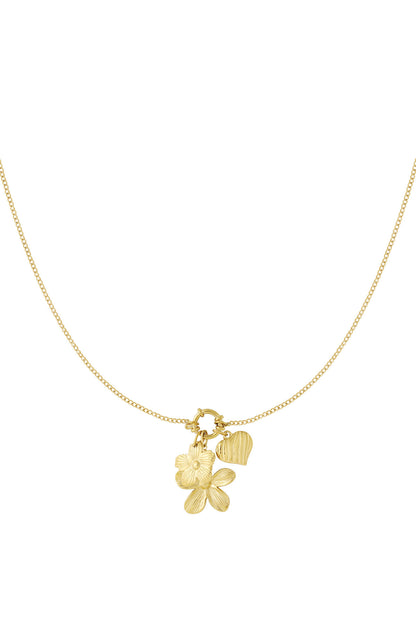 14K Gold Plated Flower Pendant Necklace for Spring/Summer