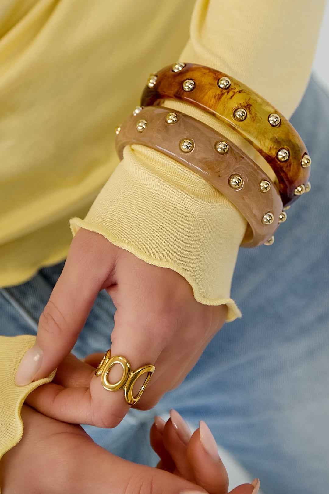 Bracelets with dotted detail