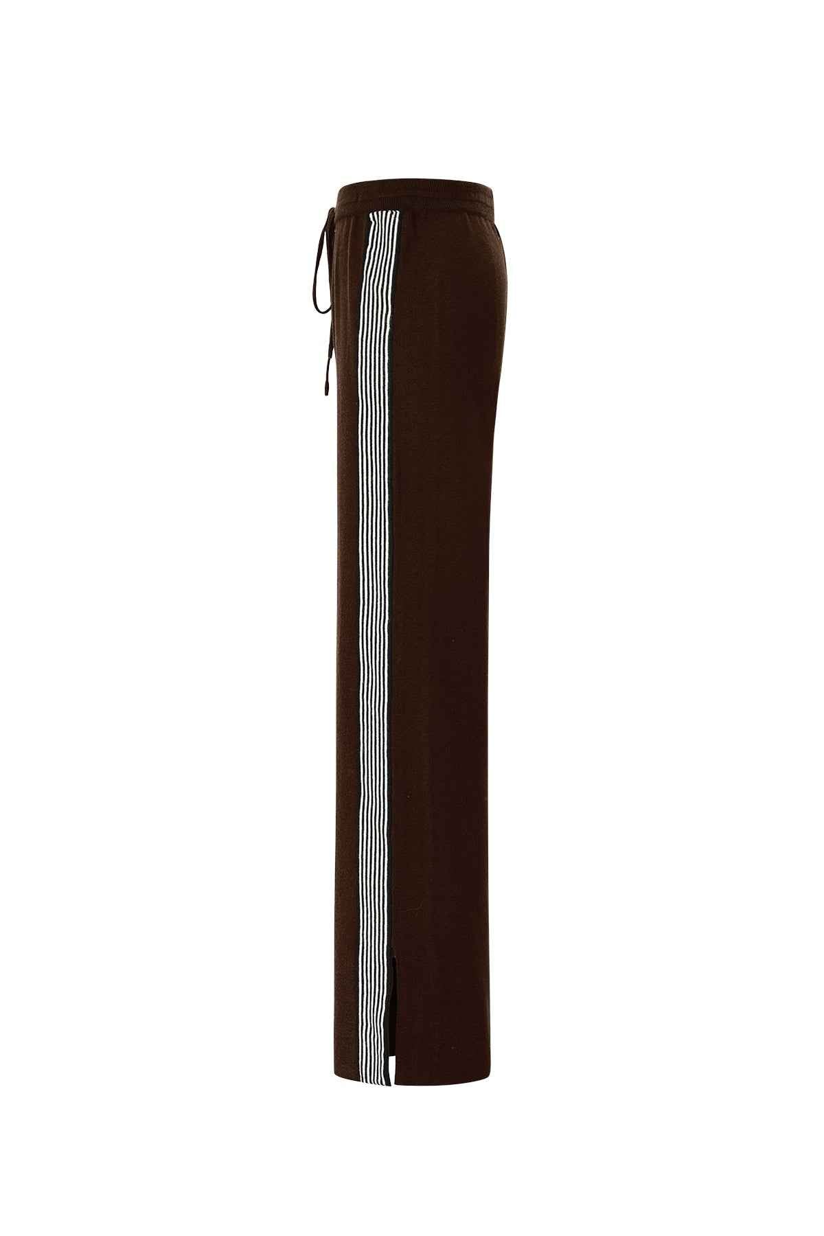 gebreide broek met strepen