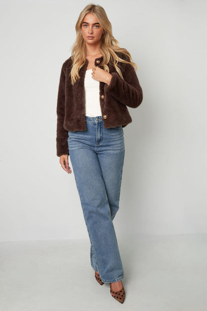 Elegant Off-White and Brown Woven Jackets for Fall/Winter