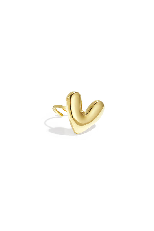 Statement ring funky heart