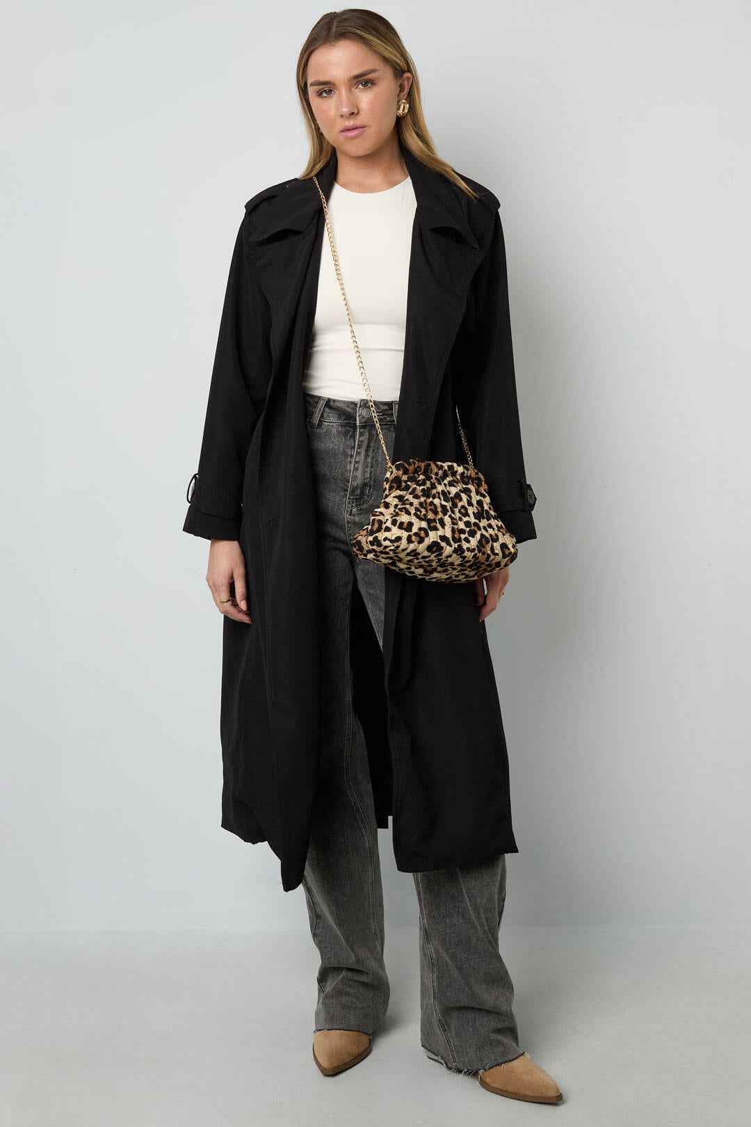 Chic Leopard Print Cotton Shoulder Bag for Women