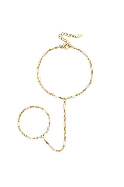 Handchain met streepjes patroon