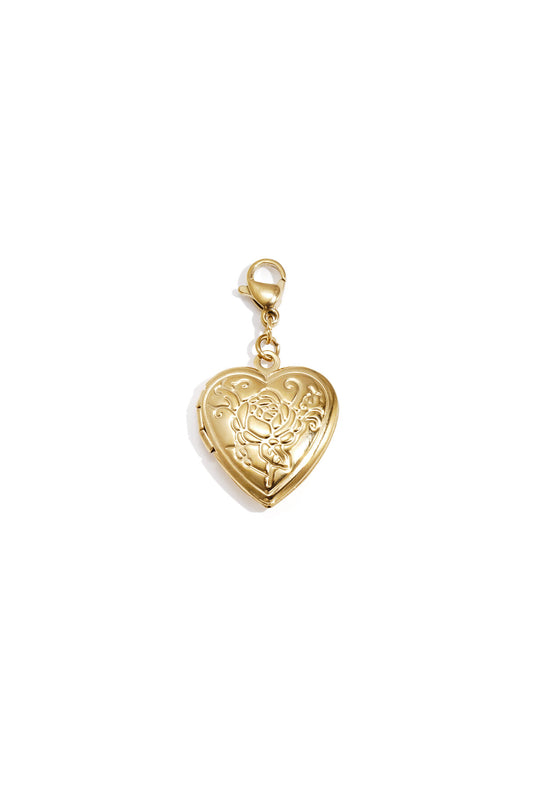 Sieraden bedel hart hanger foto roos DIY