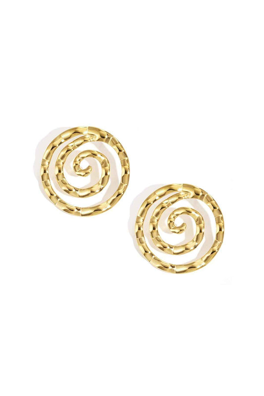 Lumé Gold Simple Circle Stud Earrings for Women