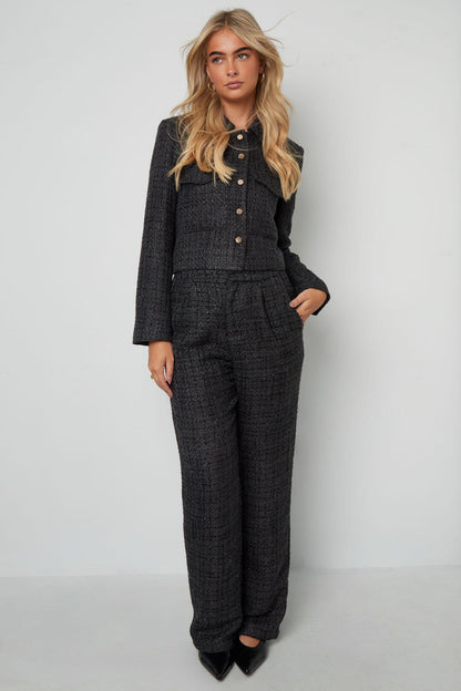 Elegant Checkered 2-Piece Set for Fall/Winter