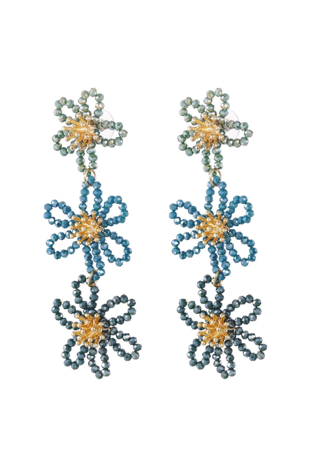 Elegant Multicolour Crystal Dangle Earrings for Women
