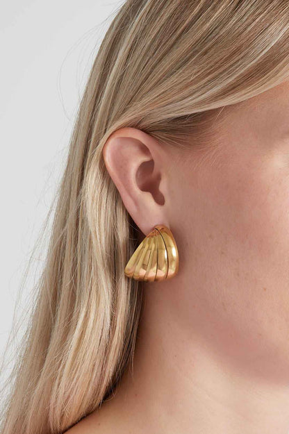 Stylish Stainless Steel Hoop Earrings for Women