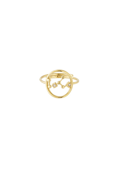 14K Gold Plated Zodiac Statement Ring for Women