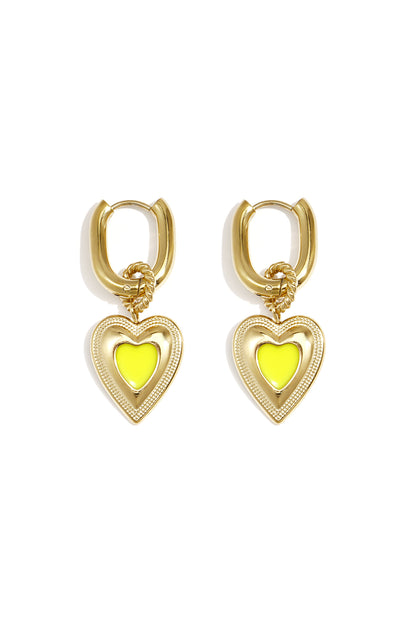 Stylish Heart-Shaped Drop Earrings for Everyday Wear