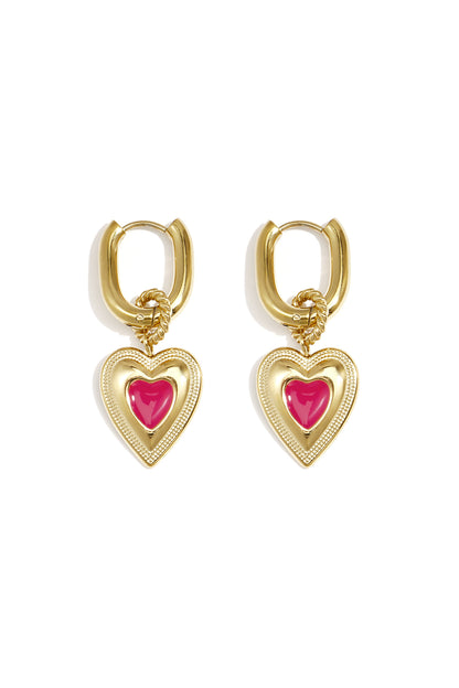 Stylish Heart-Shaped Drop Earrings for Everyday Wear