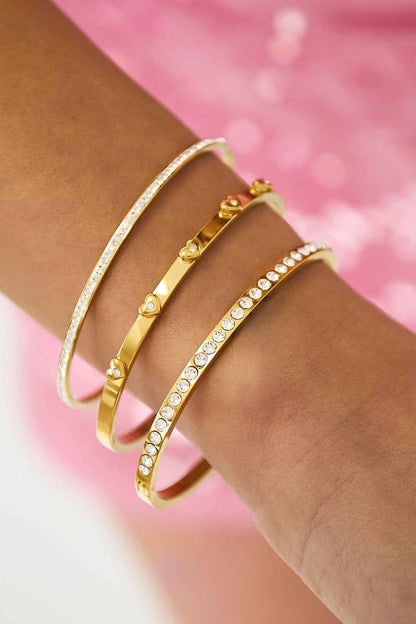 Bangle with row of stones