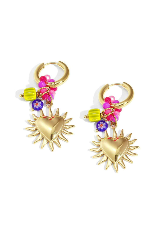 Elegant Heart Shaped Drop Earrings for Daily Wear