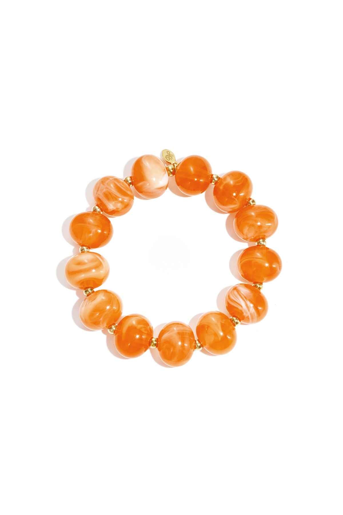 Elastic beaded bracelet with large beads