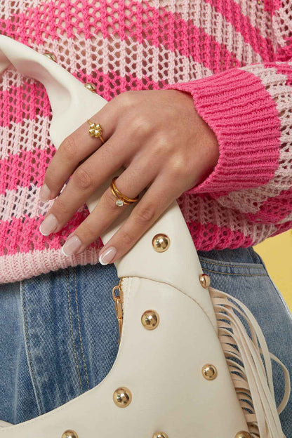 Minimalistische ring klavertje
