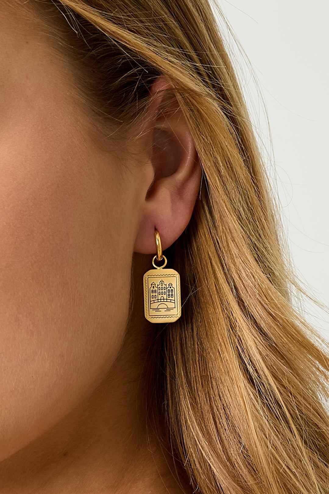 Amsterdam Canal House Stainless Steel Earrings