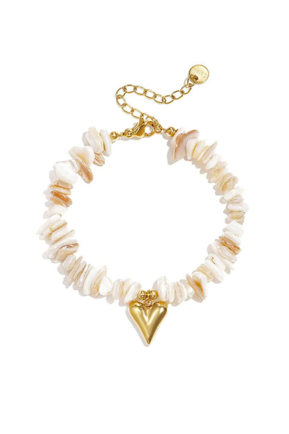 Armbanden met stenen kralen, hartvormig, vakantiethema, dagelijkse romantische serie, damessieraden