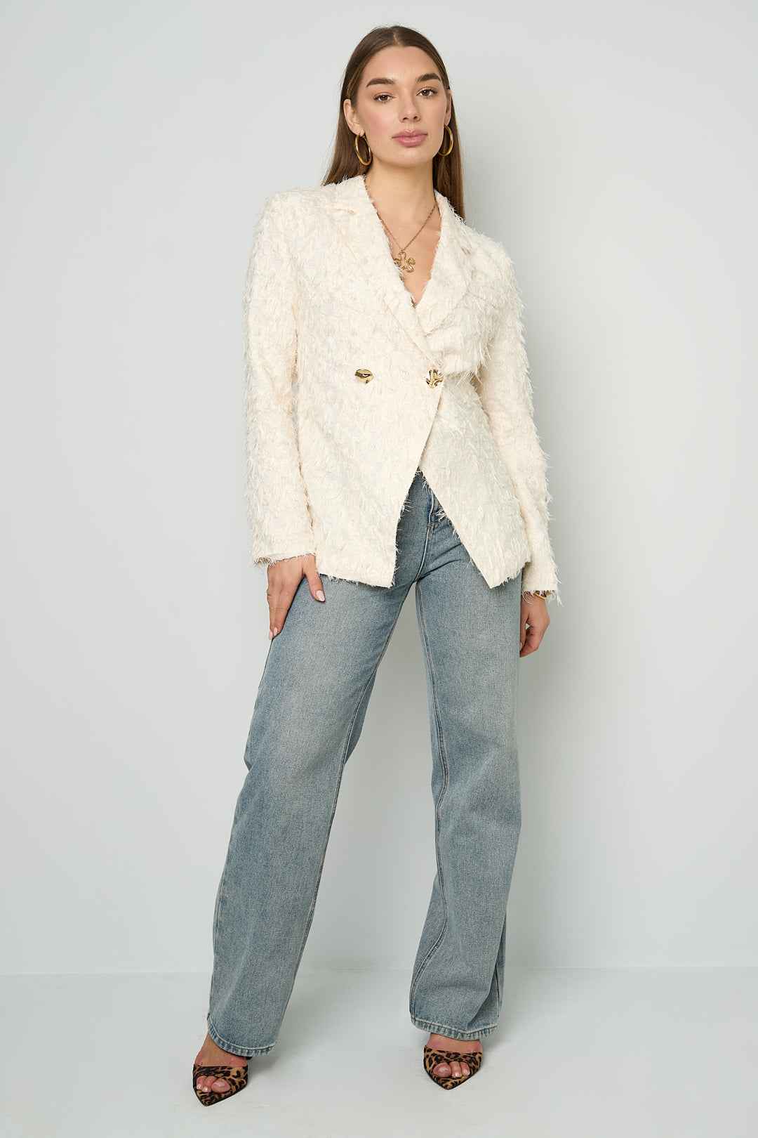 Blazer met textuur
