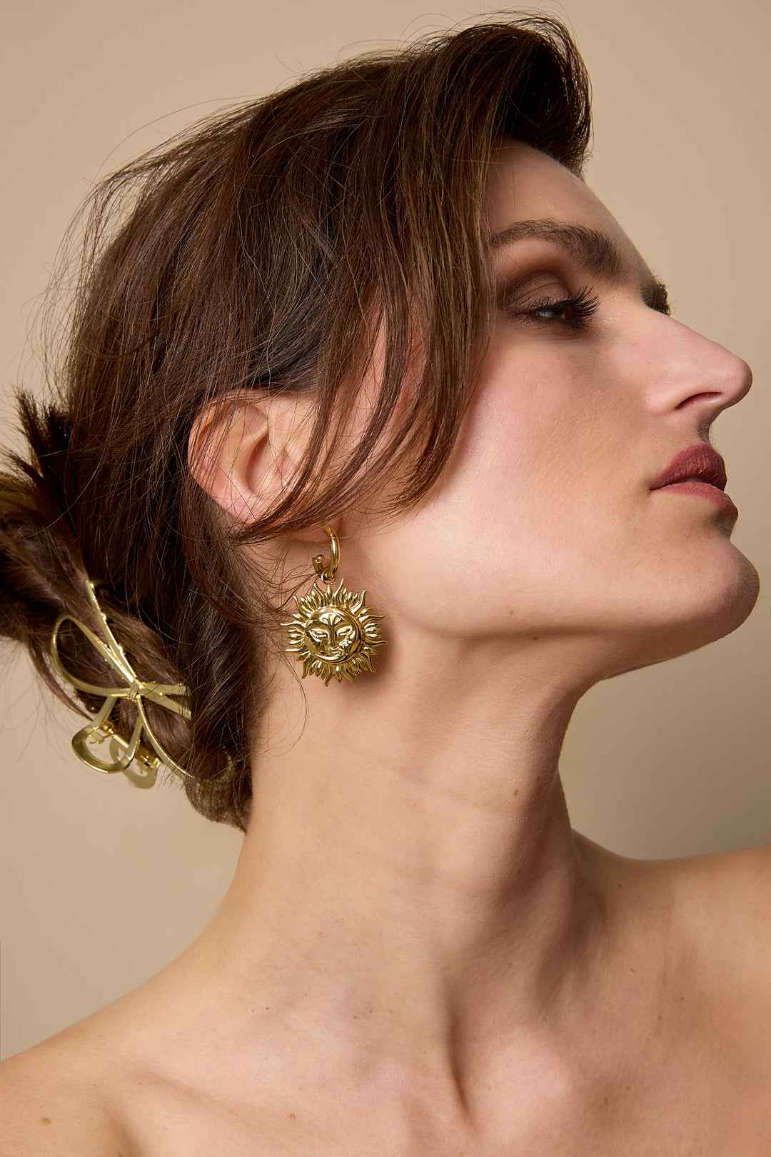 Stainless Steel Drop Earrings sun Casual Daily Simple Series Women's jewelry
