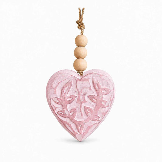 Houten Harthanger Boho – Roze maat L