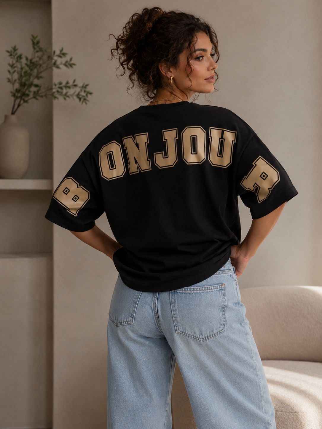 Shirt Bonjour Zwart