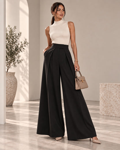 Pantalon Elara zwart op model