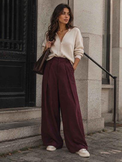 Pantalon Livia – Wijde pijpen